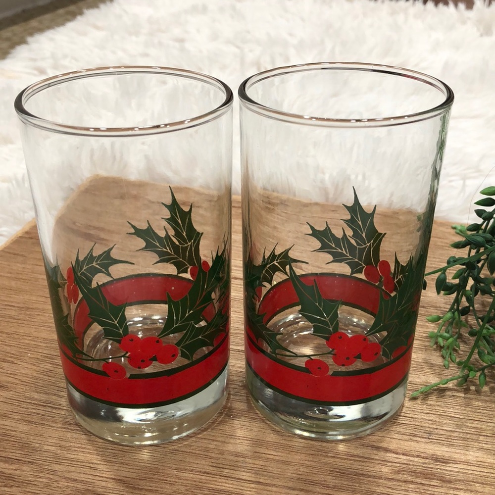 Libby Christmas glasses